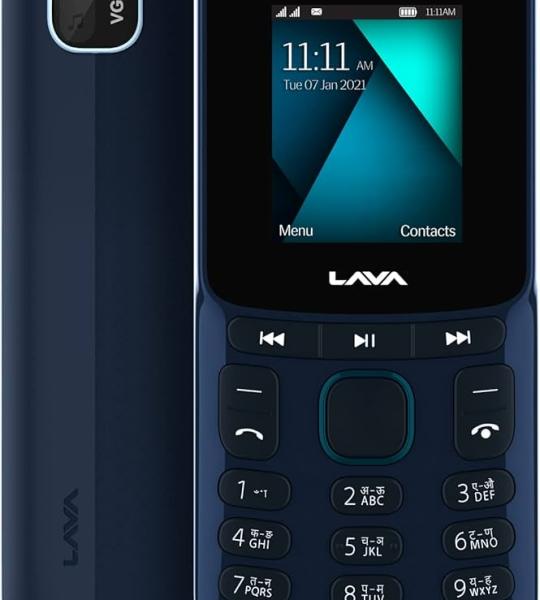 Lava A3 Power (Aqua Blue),Military Grade Certified, Jumbo Battery with 10 Days Backup, Dedicated Music Buttons, Keypad Mobile, Basic Mobile