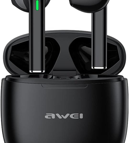 Awei T26 Pro V5.3 Wireless Bluetooth Earphones With Mic ENC HD Call Hi-fi Sound Sport Headset Gamer Noise Canceling Headphones